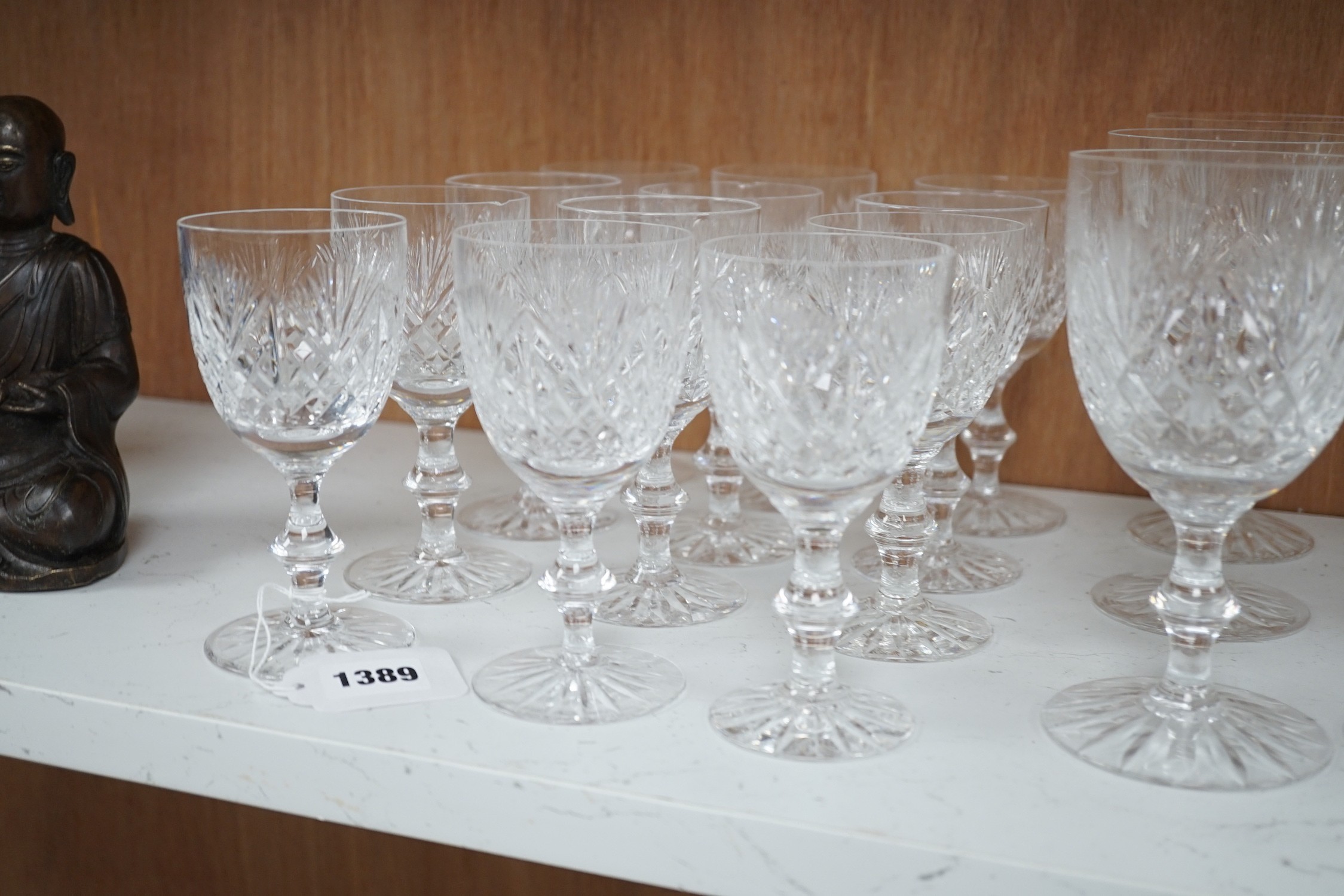 A part suite of Edinburgh Crystal wine glasses
